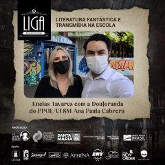 Enéias Tavares com a Doutoranda do PPGL/UFSM Ana Paula Cabrera